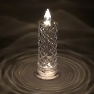 Decorative LED Crystal Candle Light – Flameless Flickering Candle for Home, Parties, Romantic Dinners & Festive Decoration (1 Pc) ( default, Free Size )