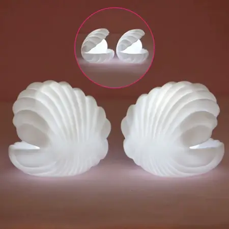 8eTzLztfnNiob0oDFHoukFLQd7cPlDJY0oJvCER1.webp Pearl Shell Night Lamp Decorate Desk Lights Nursery Toy Lamp Led Pearl Shell Night Lights For Bedroom & Home ( default, Standard ).