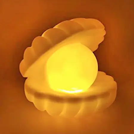 IfDCxuK5SX8rCRpTX5Cayn8FKSd797SsPmEsNO5u.webp Pearl Shell Night Lamp Decorate Desk Lights Nursery Toy Lamp Led Pearl Shell Night Lights For Bedroom & Home ( default, Standard ).