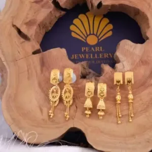 Combo Earrings for Women & Girls – Brass Gold Plated Drop Earrings ( default, Standard )