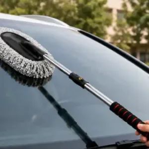 6-Piece Car Cleaning Kit – Microfiber Duster, Long Handle Brush, AC Vent Cleaner, Cleaning Cloth, Dustbin & Glass Cleaning Tablets ( default, OS )