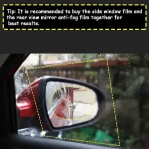 Anti-Fog Anti-Scratch Car Rearview Mirror Film (1 Pc) – Waterproof HD Protective Sticker for Safe Driving ( default, OS )