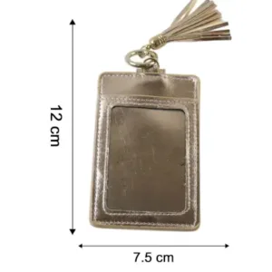 PU Leather ID Card Holder with Lanyard | RFID Style Card Wallet with Transparent ID Window & Card Slots ( default, OS )