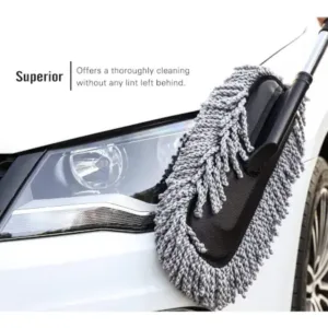 Car Duster, Long Retractable / Soft / Non-Slip / Handle Multipurpose Microfiber Wash Brush Vehicle Interior and Exterior Cleaning Kit with for Car, Boats or Home ( default, Standard ).