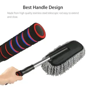 Car Duster, Long Retractable / Soft / Non-Slip / Handle Multipurpose Microfiber Wash Brush Vehicle Interior and Exterior Cleaning Kit with for Car, Boats or Home ( default, Standard ).