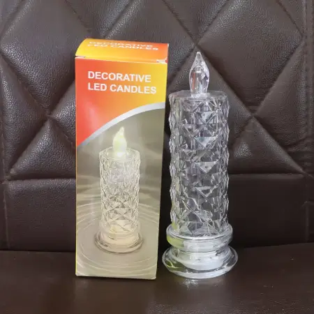 zXHXMEk2jWncjNQmG1a2Kjmjewvl8bSJmbY59y08.webp Decorative LED Crystal Candle Light – Flameless Flickering Candle for Home, Parties, Romantic Dinners & Festive Decoration (1 Pc) ( default, Free Size )