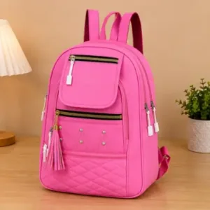 Women's PU Leather Handbag – Stylish Multi-Compartment Shoulder Tote Bag for Office, Travel & Daily Use ( pink, OS )