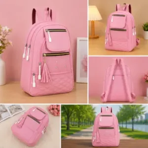 Women's PU Leather Handbag – Stylish Multi-Compartment Shoulder Tote Bag for Office, Travel & Daily Use ( Peach, OS )