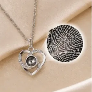 Preserved Rose Flower Gift with Heart Necklace – Romantic Anniversary, Birthday & Valentine Gift for Girlfriend or Wife ( default, OS )