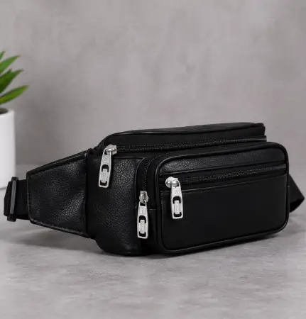 8jC9mNbzgRicLkH0cTboePKbIIq4s12KhhXH4Wjv-1.webp Bagzenia Leather Waist Bag for Men & Women – Water-Resistant Multi-Compartment Fanny Pack with Adjustable Belt for Travel, Mobile & Daily Essentials ( black, OS )