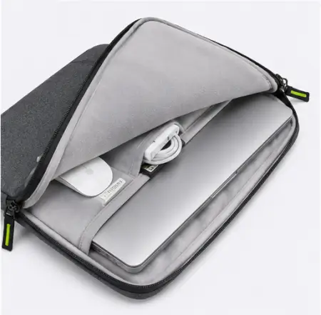 8zeMDwWTUB5TxyiSLvEKA6K7us5z6KvyMuHh0AQf.webp Lifestyle Laptop Sleeve for 15.6–16 Inch Laptop – Protective Laptop Bag with Charger Pouch, Premium Zipper & Soft Padding ( grey, OS )