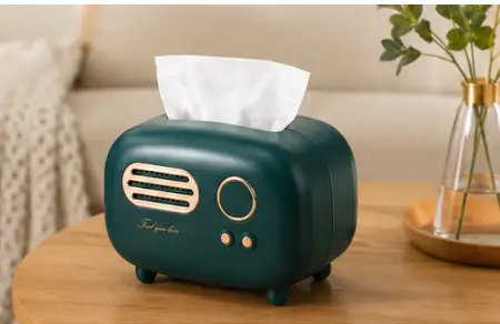 BLZ6oFUj0ESr7XTPJnh0cfsXUfqbmRlgs3jq8N3i.webp Vintage Retro Tissue Box Holder – Dark Green Plastic Tissue Storage Organizer for Kitchen, Dining Table, Living Room & Office ( green, OS )