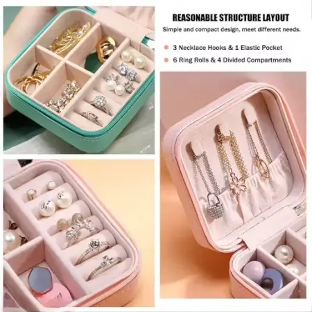 D3OUKRDPcul4nnIxGTTLk70CxDCFQaLvSppGDEnB.webp Square Travel Jewellery Case for Women – Leather Travel Earrings Organizer, Multicolor. ( pink, Free Size ).