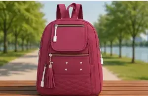 Women's PU Leather Handbag – Stylish Multi-Compartment Shoulder Tote Bag for Office, Travel & Daily Use ( maroon, OS )