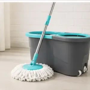 360° Spin Mop Set with Twin Bucket – Microfiber Floor Cleaning Mop with 2 Refill Heads ( default, OS )