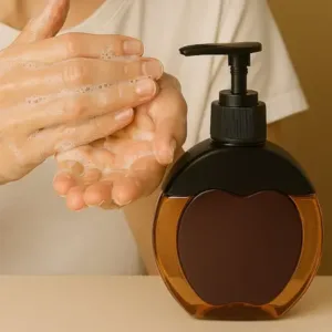 Apple-Shaped Refillable Liquid Soap Dispenser – 350 ML Hand Wash & Lotion Bottle. ( default, OS )