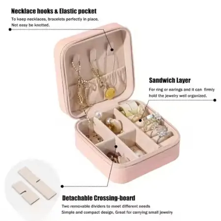 MwG9739d9XmsOIwYau7wWFmnpFoY1tC5SSEOCcjB.webp Square Travel Jewellery Case for Women – Leather Travel Earrings Organizer, Multicolor. ( pink, Free Size ).