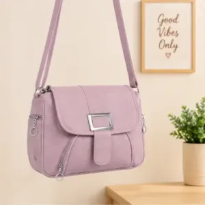 Women's Textured Leatherette Handbag – Stylish Shoulder Tote Bag with 4 Compartments for Office, Shopping & Daily Use ( beige, OS )
