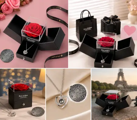 PLeldODgwO6HljIjhAjDXhMUQFYBrwgDQebspF2N.webp Preserved Rose Flower Gift with Heart Necklace – Romantic Anniversary, Birthday & Valentine Gift for Girlfriend or Wife ( default, OS )