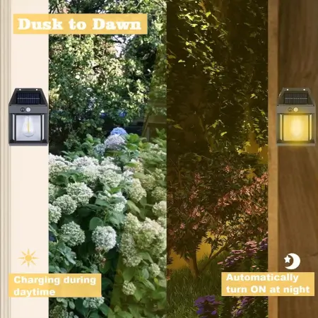PuSQ7niCKDUC6z6nNQN6BIppEH1j2w2h6d0rxCTl.webp Solar Wall Lights / Lamp Outdoor, Wireless Dusk to Dawn Porch Lights Fixture, Solar Wall Lantern with 3 Modes & Motion Sensor, Waterproof Exterior Lighting with Clear Panel (1 Pc ) ( default)