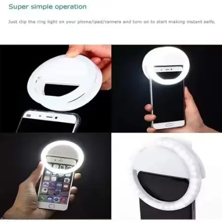 QR2EALm81HWaIRvj9C85bjm548Dqki8Y4OhEDiOU.webp Pocket Mini Clip-On Selfie Ring Light with 36 LED for Smartphone Camera ( default, OS )