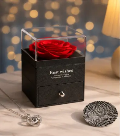 SA1Z0orW6lEF4BysnefPCZEaN1XcizDq9xhet1z9.webp Preserved Rose Flower Gift with Heart Necklace – Romantic Anniversary, Birthday & Valentine Gift for Girlfriend or Wife ( default, OS )