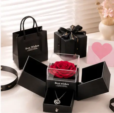 SA2RdDaFfW5tCRXCSuRimTpqBA2r0nXREN84RKbo.webp Preserved Rose Flower Gift with Heart Necklace – Romantic Anniversary, Birthday & Valentine Gift for Girlfriend or Wife ( default, OS )