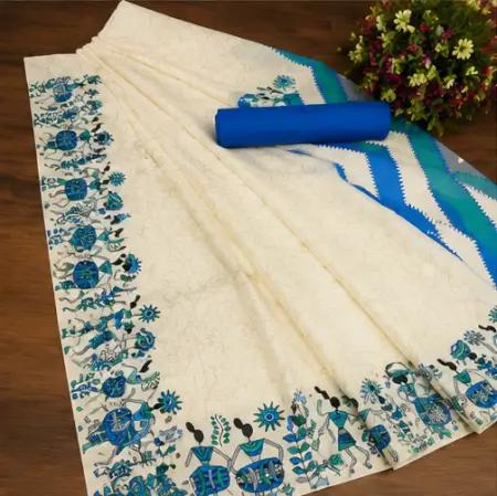 StDYdgjLYN33TQs9iHGjG3TzCNkvkQRrxqoELnM7-1.webp Silk Saree with Blouse, Khadi Silk Designer Printed Saree for Women, 1 Pc ( white, Free Size )