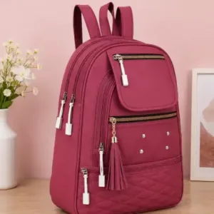 Women's PU Leather Handbag – Stylish Multi-Compartment Shoulder Tote Bag for Office, Travel & Daily Use ( maroon, OS )
