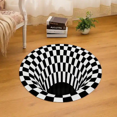 VGZo4lDNHCHHzAxnPIUvNiim9HHZHfuBka2ea0uR.webp 3D Optical Illusion Round Carpet – Non-Slip Geometric Area Rug for Living Room, Bedroom & Home Décor ( default, OS )