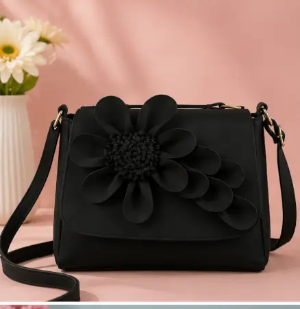 XuYCXvkc1QWsAmYRWGKq8ZqFBEZg2BUvsU2kVNuU-1.webp Women's PU Leather Sling Bag – Stylish Crossbody Shoulder Bag with 2 Compartments for Daily Use ( black, OS )