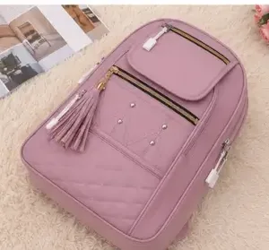 Women's PU Leather Handbag – Stylish Multi-Compartment Shoulder Tote Bag for Office, Travel & Daily Use ( Dark Pink, OS )
