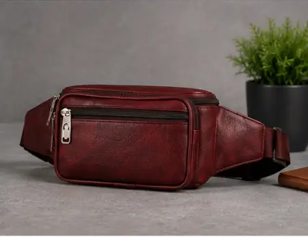 aMudubAfmoJMuK8KH8kq3C6cb7nyBmXh4UT0G93R-1.webp Bagzenia Leather Waist Bag for Men & Women – Water-Resistant Multi-Compartment Fanny Pack with Adjustable Belt for Travel, Mobile & Daily Essentials ( Dark Brown, OS )