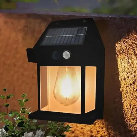 auWstMix9TECPatlRvUFUXGay5Vni0vluyMLxiow.webp Solar Wall Lights / Lamp Outdoor, Wireless Dusk to Dawn Porch Lights Fixture, Solar Wall Lantern with 3 Modes & Motion Sensor, Waterproof Exterior Lighting with Clear Panel (1 Pc ) ( default)
