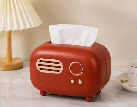 buhY6KUANqDHh057yQRIyRAQeIKXKtwxIYspjVU3.webp Vintage Retro Tissue Box Holder – Dark Green Plastic Tissue Storage Organizer for Kitchen, Dining Table, Living Room & Office ( red, OS )