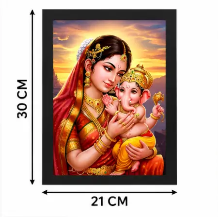 ehmygO11pclaPWVAE6eHRrK709QOX08ETOhmfTDV.webp Bal Ganesh Ji Photo Frame 7 x 9 Inch ( multicolor, OS )