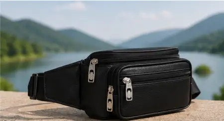 fnivFKEPu9YK9GzgFrpuTf9G3rOWjndMUsO0Sf7Q-1.webp Bagzenia Leather Waist Bag for Men & Women – Water-Resistant Multi-Compartment Fanny Pack with Adjustable Belt for Travel, Mobile & Daily Essentials ( black, OS )