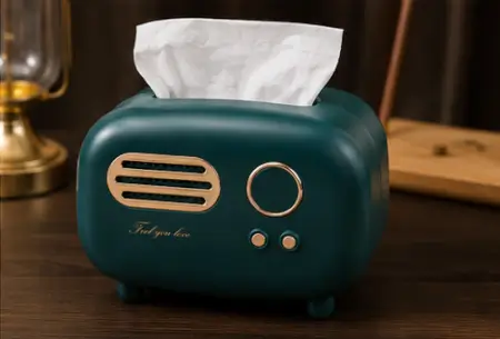 geHSV8ZKjCqmrkXlcMS7oPhUW9OTuU7dffDSBAIN.webp Vintage Retro Tissue Box Holder – Dark Green Plastic Tissue Storage Organizer for Kitchen, Dining Table, Living Room & Office ( green, OS )