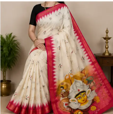 jfbfEKzGkQo4szGMHVVvoY4EtO3IZRduq2NaTGJM.webp Digital Print Cotton Linen Saree with Blouse ( pink, Free Size )