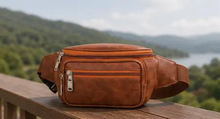 mPXiyduwUc0Jf3iF3qQigxPTTXulLzCHsCkpNl9D-1.webp Bagzenia Leather Waist Bag for Men & Women – Water-Resistant Multi-Compartment Fanny Pack with Adjustable Belt for Travel, Mobile & Daily Essentials ( brown, OS )