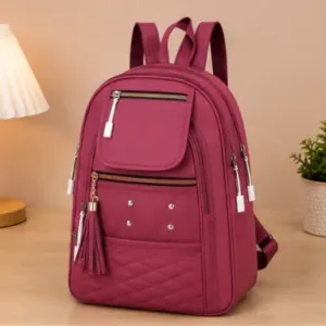 Women's PU Leather Handbag – Stylish Multi-Compartment Shoulder Tote Bag for Office, Travel & Daily Use ( maroon, OS )