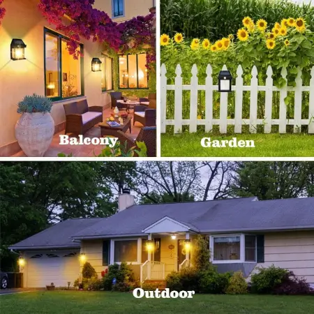 p7UJabeXudn7q1YIInMAHUVxgTQVnPfdUoURCMgM.webp Solar Wall Lights / Lamp Outdoor, Wireless Dusk to Dawn Porch Lights Fixture, Solar Wall Lantern with 3 Modes & Motion Sensor, Waterproof Exterior Lighting with Clear Panel (1 Pc ) ( default)