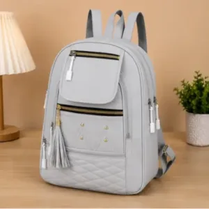 Women's PU Leather Handbag – Stylish Multi-Compartment Shoulder Tote Bag for Office, Travel & Daily Use ( grey, OS )