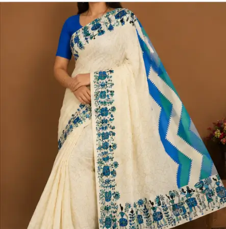 qAOnDlA6kYVoJgK0VF0baS6iUnB498YcZqh7jNiA-1.webp Silk Saree with Blouse, Khadi Silk Designer Printed Saree for Women, 1 Pc ( white, Free Size )