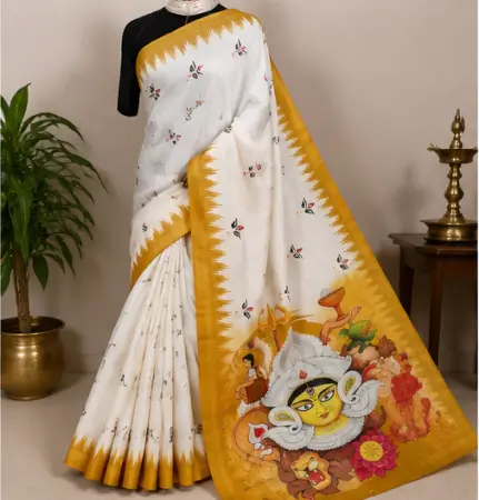 sP45hn46RY44sFWmmWVAzWBkPeNQegmOtvUESZMT.webp Digital Print Cotton Linen Saree with Blouse ( yellow, Free Size )