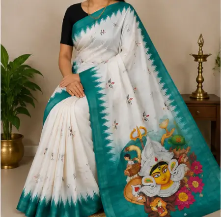 ujiWrrsJYmHFbzuRTbaIMH74ekfJP8RMTubeRX6z.webp Digital Print Cotton Linen Saree with Blouse ( blue, Free Size )
